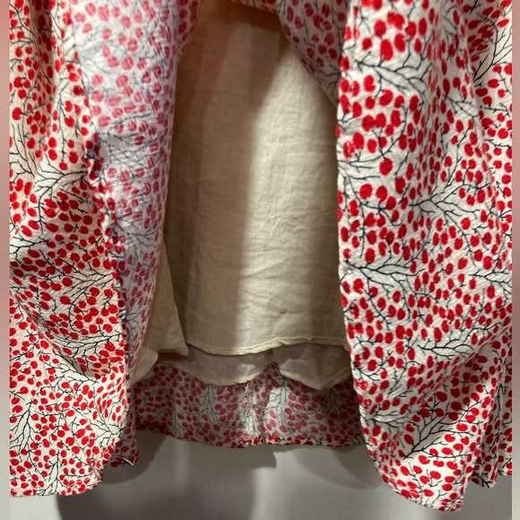 Lemisee! Australia Cotton Dress With Cap Sleeves V-Neck Collar Lined Size 4 - Picture 6 of 16